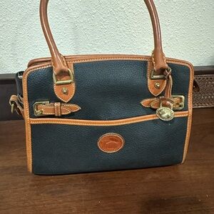 Dooney & Bourke Black and Brown Satchel
